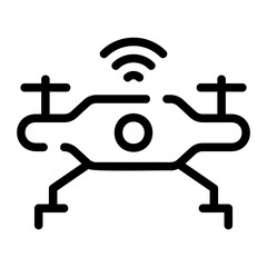 smart drone line icon