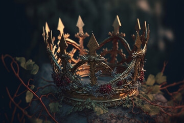 A Crown made of thorns. Generative AI