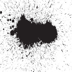 Splat Black. Grunge Vector Texture.