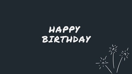 Happy Birthday Day wish with fireworks