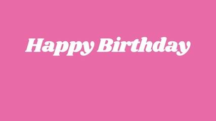 Happy Birthday Day wish with pink background