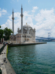 Fototapeta na wymiar The Grand Mecidiye Mosque.on the Bosphorus. Istanbul.