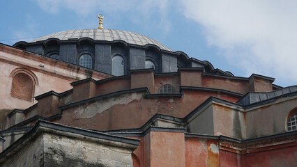 Fototapeta na wymiar Detail of the Hagia Sophia, Istanbul