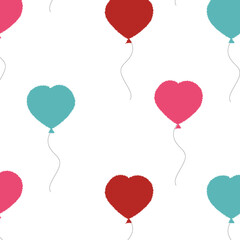 Plakat Balloon hearts. Pattern . Paper for gifts. seamless pattern with balloons