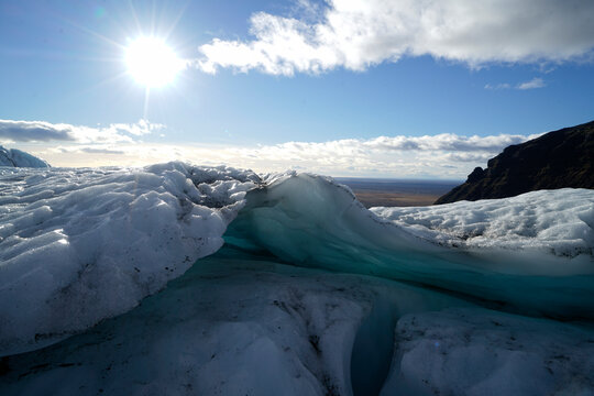 Glacier ice in Skaftafel National Park