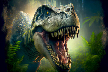 Tyrannosaurus Rex dinosaur, ai illustration