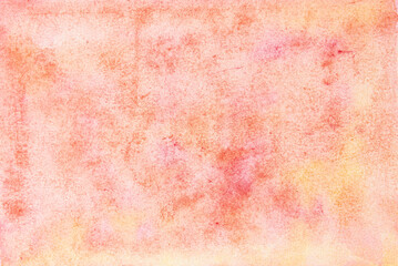 Abstract red, orange and yellow watercolor and paper texture background.