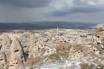 Fototapeta premium View of the city of Uchisar, Cappadocia, Turkey