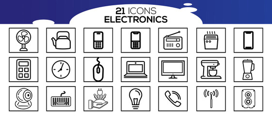 ELECTRONICS ICON SET DESIGN