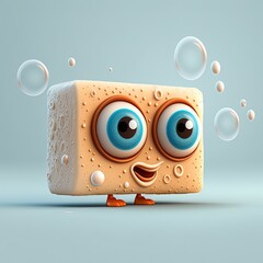 Cute Cartoon Soap Character (Generative AI)