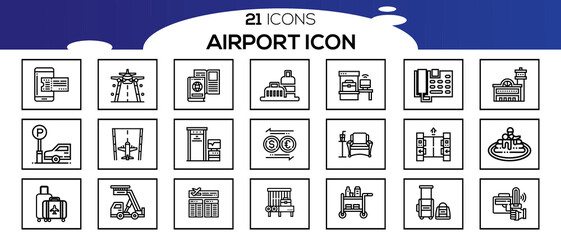 AIRPORT ICON SET DESIGN