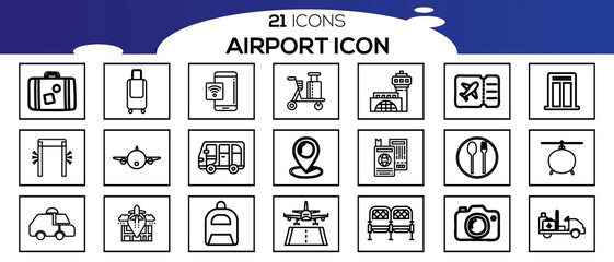 AIRPORT ICON SET DESIGN