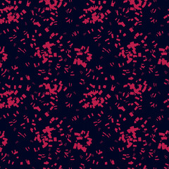 Seamless simple cute pattern of red and crimson color design elements on navy background.Endless ornament.Colourful backdrop for fabric,textile,linen.Vector