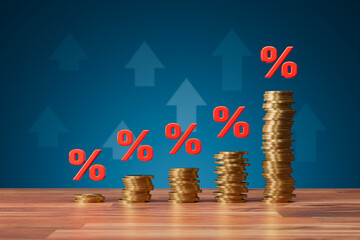 Growing inflation, profit or margins concepts