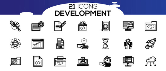 DEVELOPMENT ICON SET DESIGN