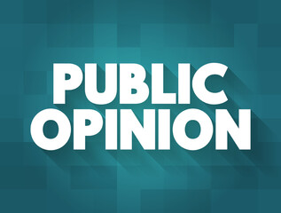Public Opinion is the collective opinion on a specific topic or voting intention relevant to a society, text concept background