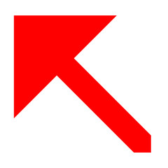 Directional Arrow Symbol on Transparent Background