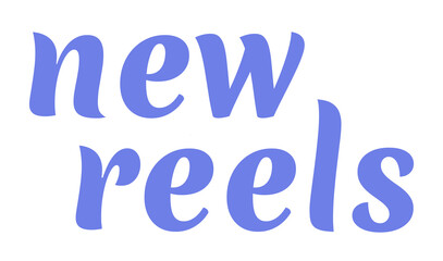 New reels instagram sticker. Transparent 