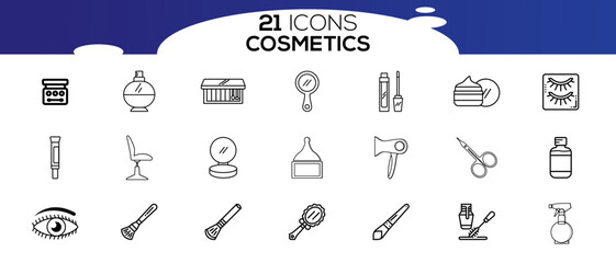 COSMETICS ICON SET DESIGN