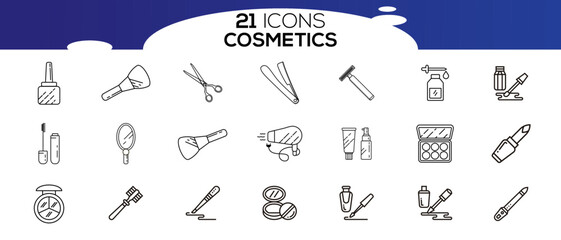 COSMETICS ICON SET DESIGN