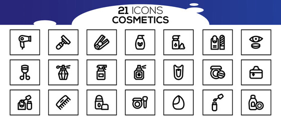 COSMETICS ICON SET DESIGN