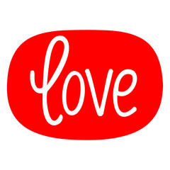 Love Lettering on Transparent Background
