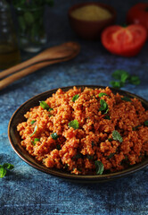 A traditional Turkish bulgur salad - Kisir