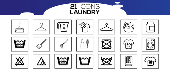 LAUNDRY ICON SET DESIGN