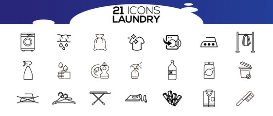 LAUNDRY ICON SET DESIGN