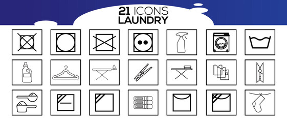 LAUNDRY ICON SET DESIGN
