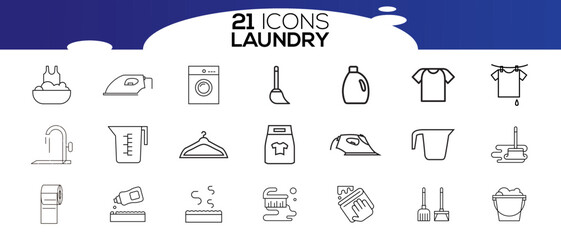 LAUNDRY ICON SET DESIGN