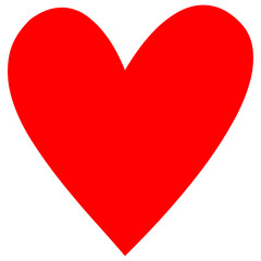 Red Heart Symbol on Transparent Background
