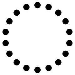 Round Border circular frame decoration element design on Transparent Background