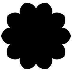 Abstract geometric element shape on Transparent Background