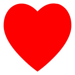 Red Heart Symbol on Transparent Background