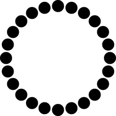 Round Border circular frame decoration element design on Transparent Background