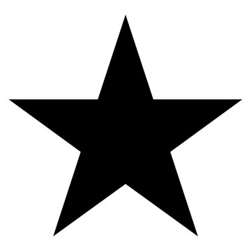 Star shape icon on Transparent background