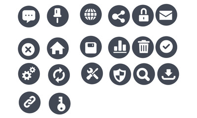 Web and Internet Icons Set vector design 