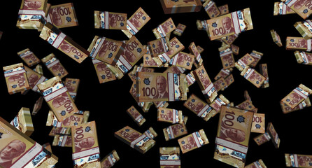 Fototapeta na wymiar Canada Canadian dollar 100 CAD banknote money 3d illustration