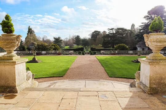 Bedfordshire, England Circa January 2023: Luxury Luton Hoo Hotel Exterior, Illustrative Editorial