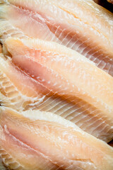 Tilapia fish fillet.