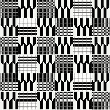 Kente Cloth. African Textile. Ethnic Seamless Pattern. Tribal Geometric Print. 