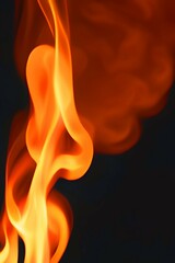 flames of fire on a black background