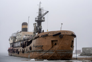 old ship ran aground in Ukraine