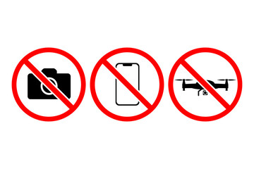 撮影禁止のイラスト