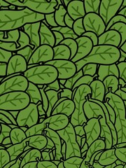 art color of green leaf carton background