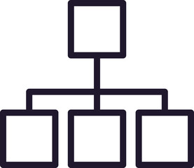 Single line icon of diagram on isolated white background. High quality editable stroke for mobile apps, web design, websites, online shops etc
