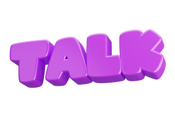 talk 3d word text