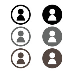 Set People icon symbol isolated on white background. Vector