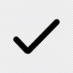 Checkmark, right, tick filled icon in transparent background, basic app and web UI bold line icon, EPS10